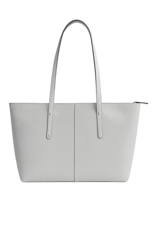Gray tote bag on a white background
